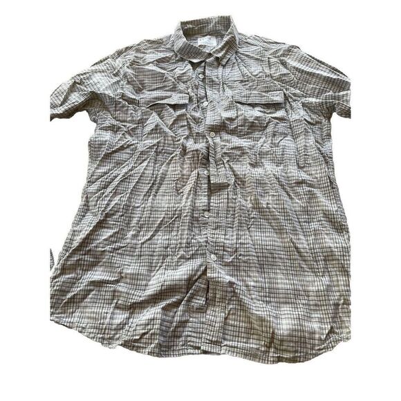 PD&C Mens XL Long Sleeve Button-Up Plaid Shirt Multicolor Cotton Casual - Picture 1 of 5